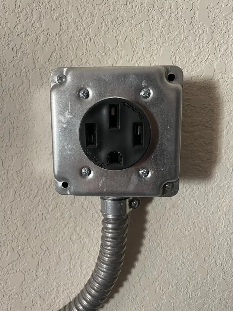 NEMA 14-50 outlet installed for Smart Home Electrical in Clayton